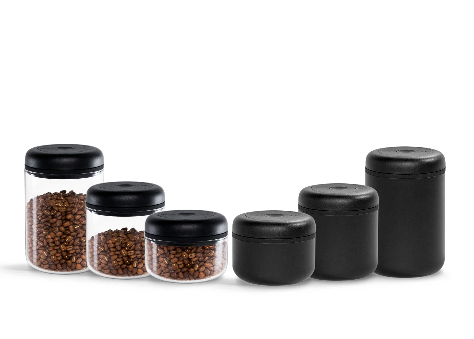 Fellow Atmos Canister Vacuum Storage Container for Coffee Beans 1,200 ml - Matt Black