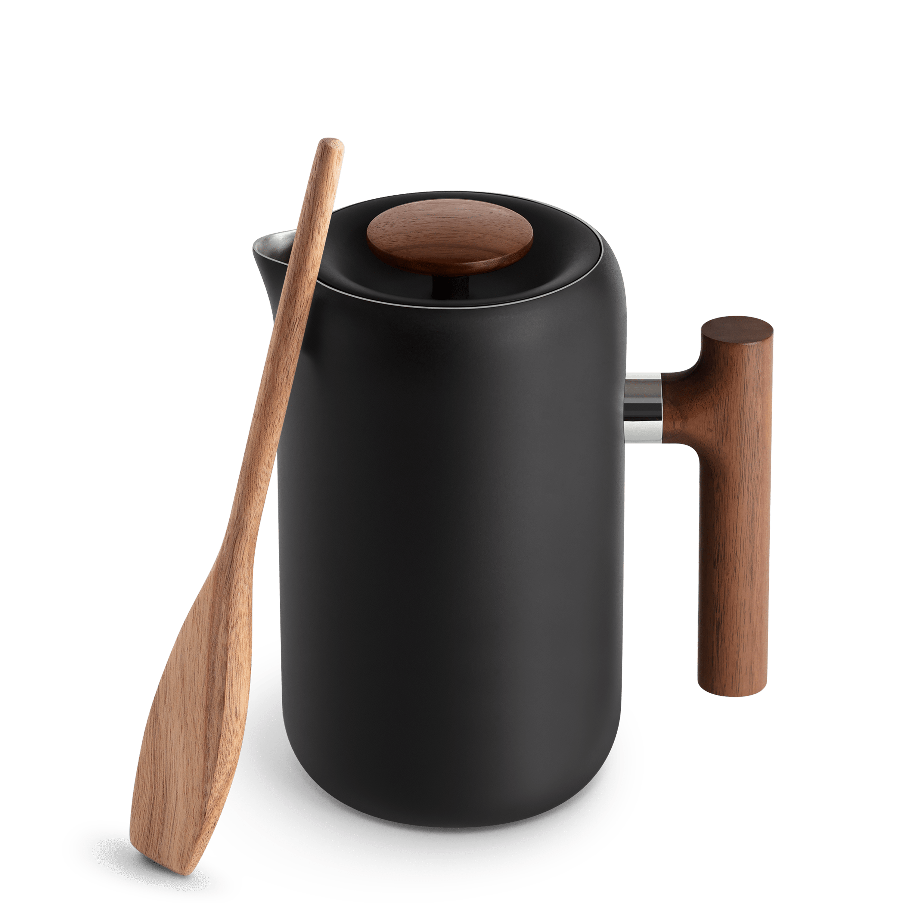 Fellow Clara French Press, Schwarz - Walnuss - Coffee Annan