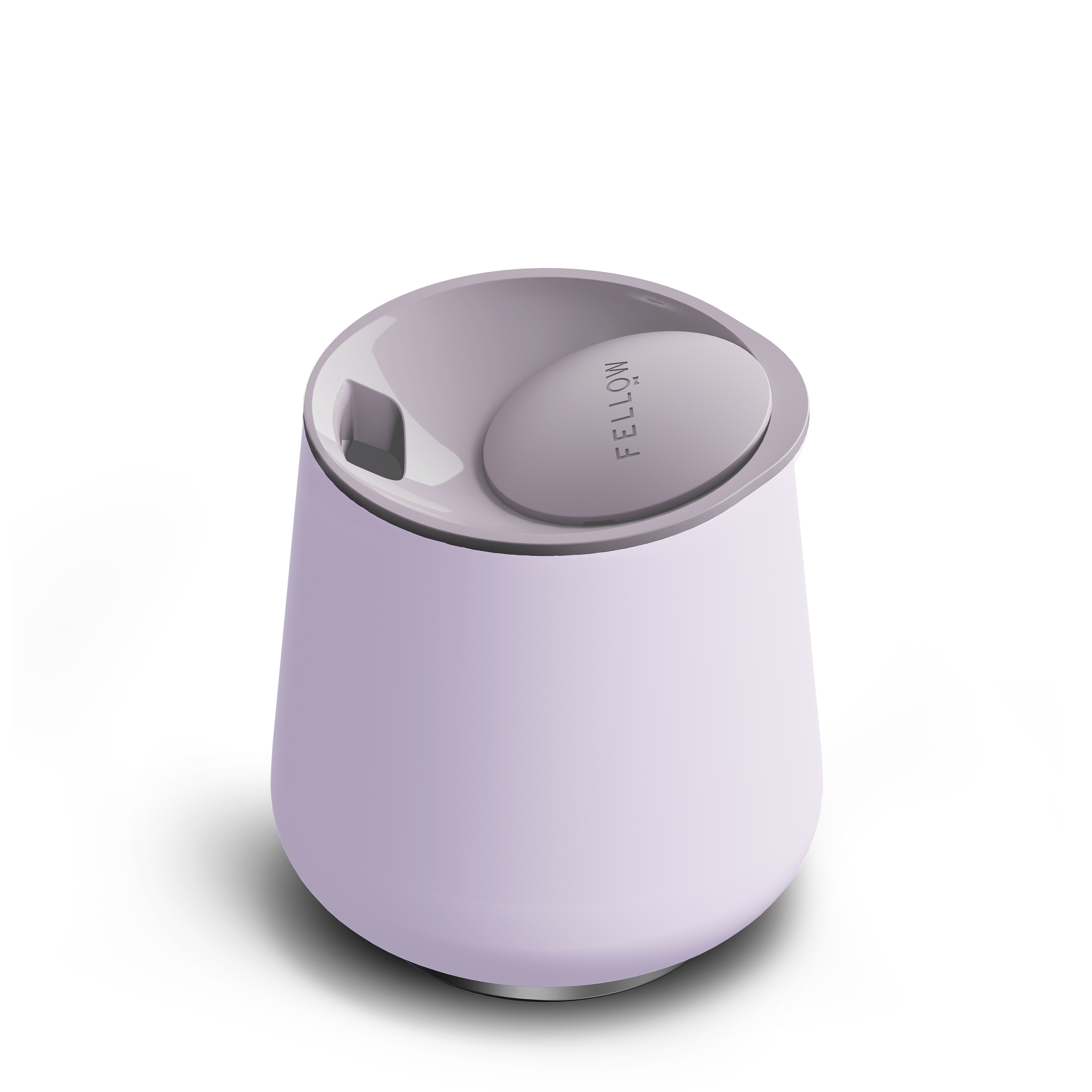 Fellow Ruby Wine Tumbler Set 12 oz peri twinkle von oben mit Deckel