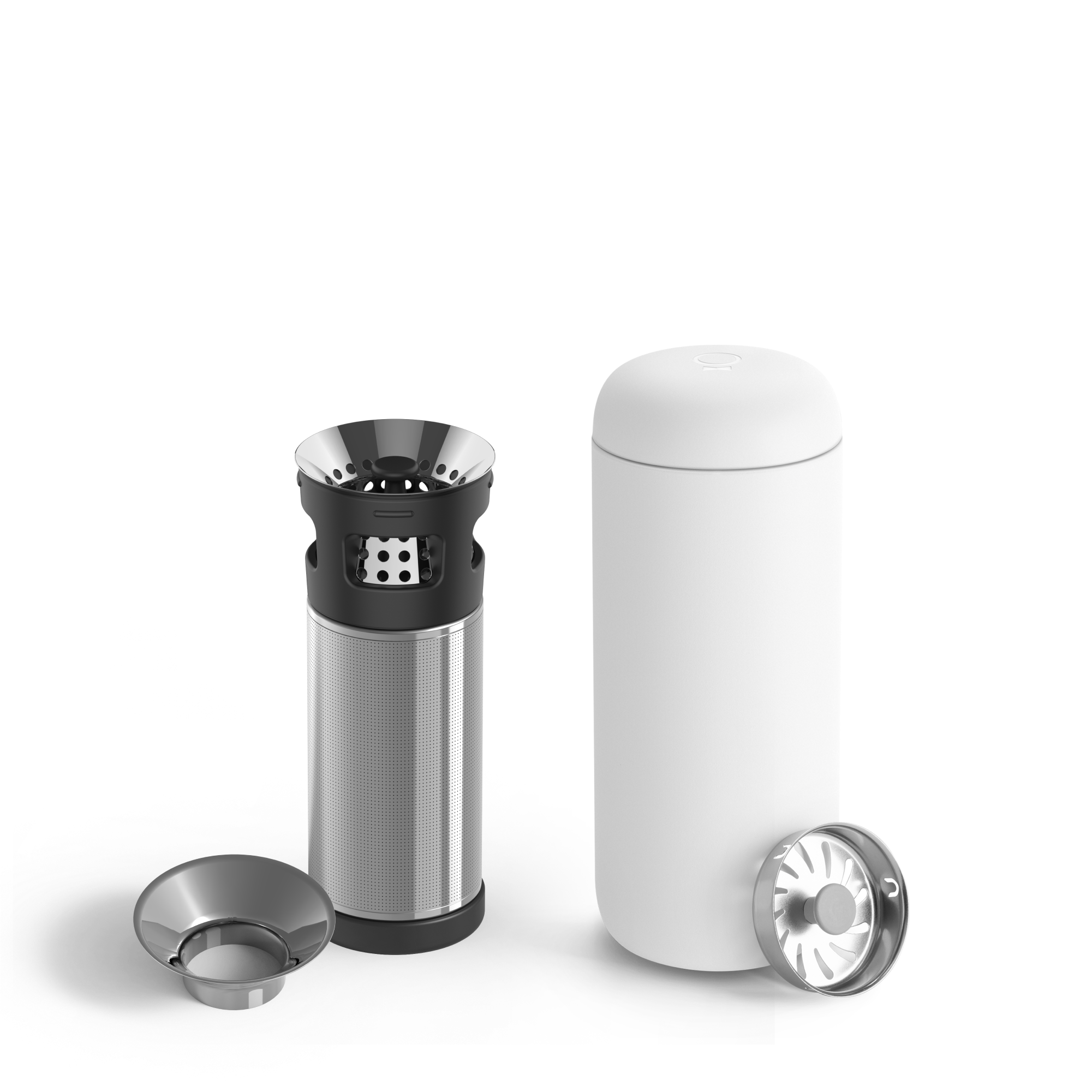 Fellow Carter Infuser Set 16 oz Matte White Mug und Infuser 
