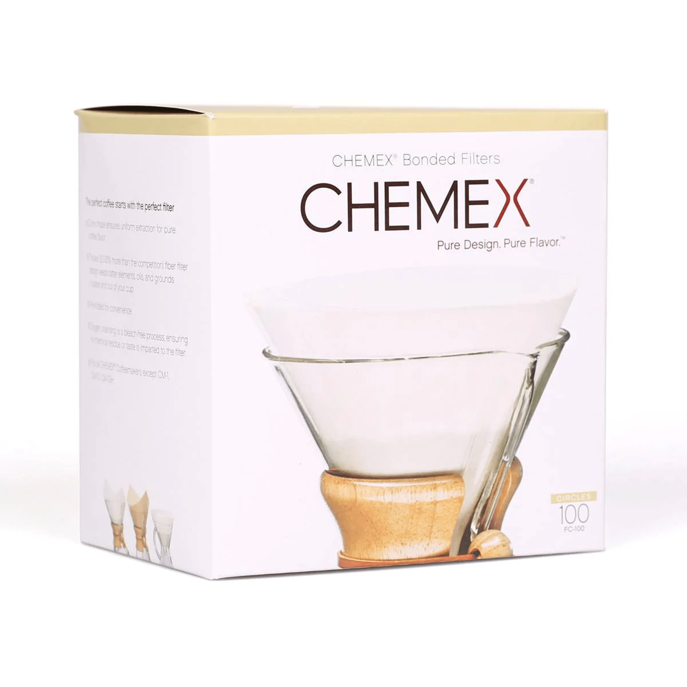Chemex Filterpapier | 100 Kaffeefilter für Chemexkaraffe